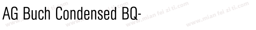 AG Buch Condensed BQ字体转换